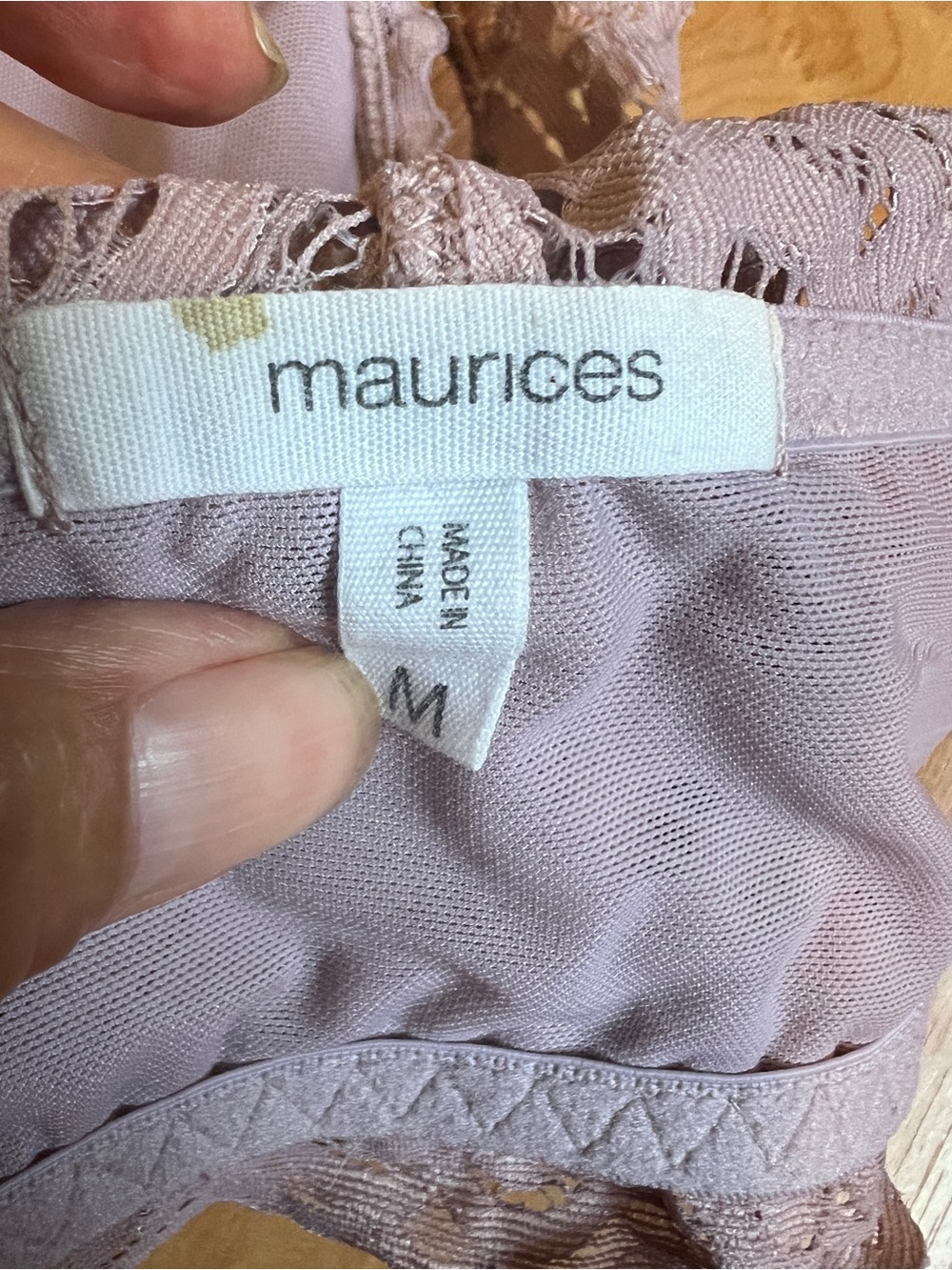 VGUC Maurices Lace Halter Racerback Bralette Dusty Mauve includes pads sz Med - Picture 2 of 8